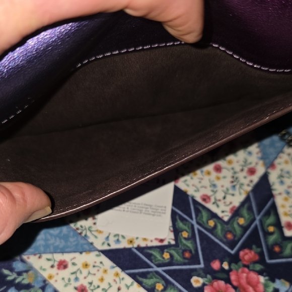 Coach Tabby Metalic Purple Ombre Clutch w/Chain Crossbody Strap NWT - Picture 5 of 11